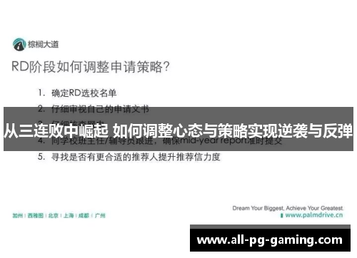 从三连败中崛起 如何调整心态与策略实现逆袭与反弹