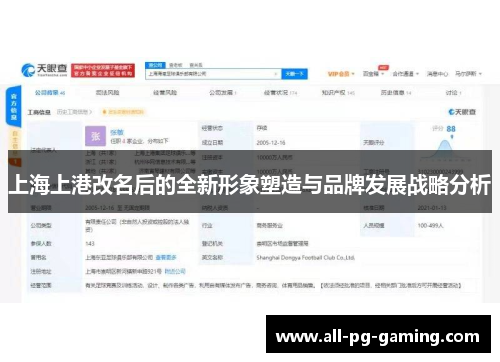 上海上港改名后的全新形象塑造与品牌发展战略分析