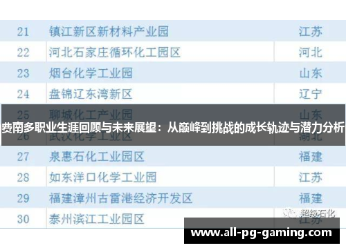 费南多职业生涯回顾与未来展望：从巅峰到挑战的成长轨迹与潜力分析